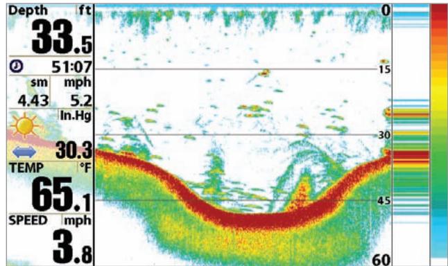 HUMMINBIRD 997C SI COMBO - Sonar Bottom Presentation - 1