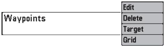 HUMMINBIRD 997C SI COMBO - To view the Waypoint [Name] Submenu: - 1