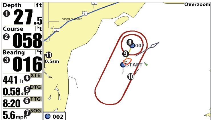 HUMMINBIRD 997C SI COMBO - Waypoints, Routes and Tracks - 1