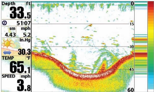 HUMMINBIRD 997C SI COMBO - Sonar Bottom Presentation - 2