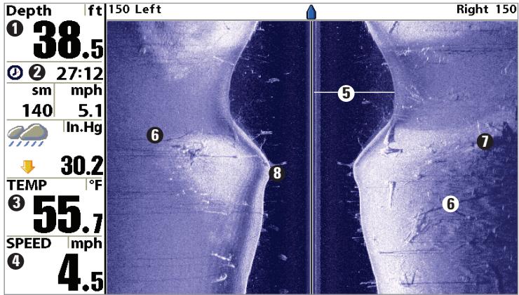 HUMMINBIRD 997C SI COMBO - Side Imaging View - 1