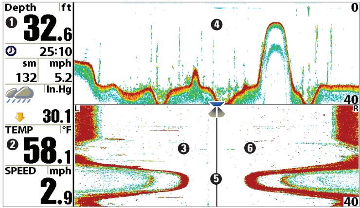 HUMMINBIRD 997C SI COMBO - Side Beam View - 2