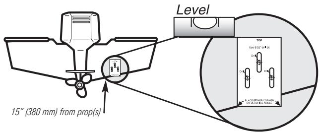 HUMMINBIRD 997C SI COMBO - To mount the transducer bracket to the boat: - 1