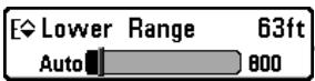 HUMMINBIRD SERIE 500 - Réglage de l'échelle haute : - 1