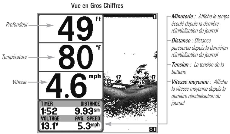 HUMMINBIRD SERIE 500 - Vue en gros chiffres - 1
