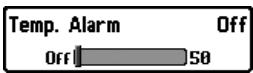 HUMMINBIRD 717 - To change the Aux. Temp. Alarm setting: - 1