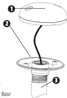 HUMMINBIRD 931C DF - STEM MOUNTING WITH AN EXISTING 1" - 14 THREAD STEM - 1