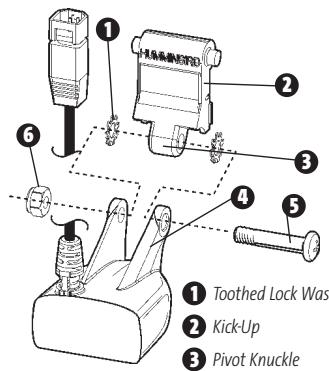 HUMMINBIRD 931C DF - To attach the pivot to the transducer (Single frequency unit): - 1