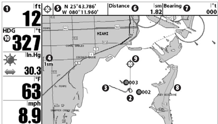 HUMMINBIRD 931C DF - CHART VIEW - 1