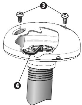 HUMMINBIRD 931C DF - STEM MOUNTING WITH AN EXISTING 1" - 14 THREAD STEM - 3