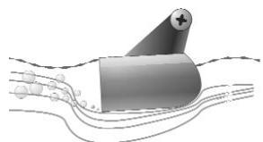 HUMMINBIRD 931C DF - To adjust the running position of the transducer (Single frequency unit): - 1
