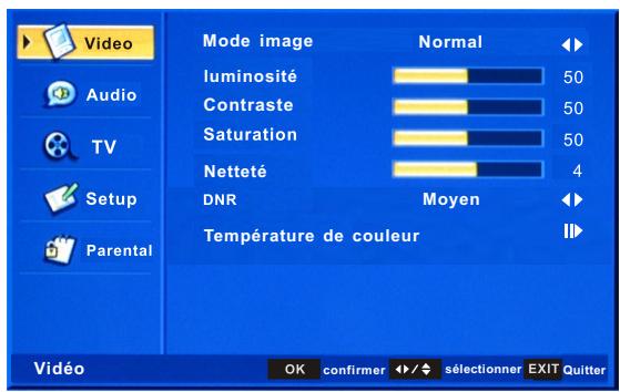 CONTINENTAL EDISON CE102FHD40G - Les menus - 5