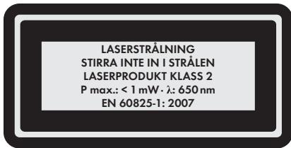 PARKSIDE KH 3026 CIRCULAR SAW - WARNING! Skydda dig for laserstålning: - 2