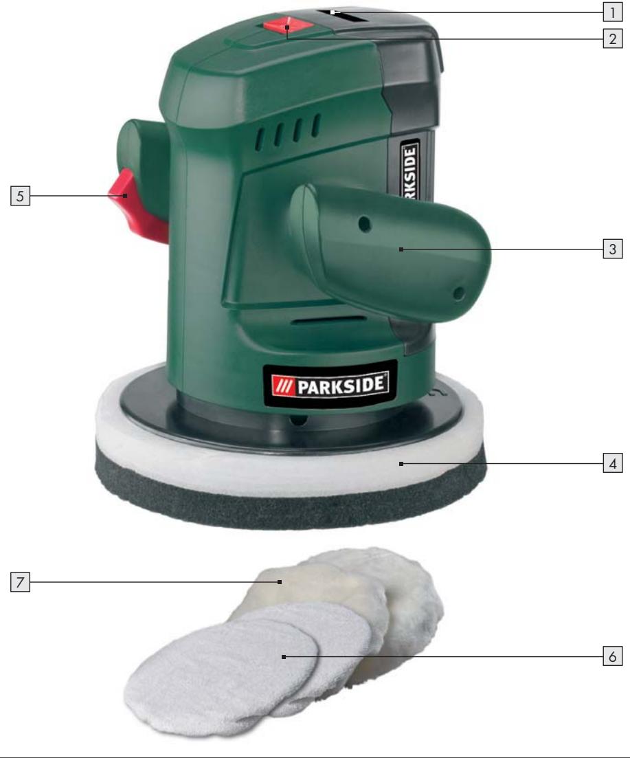 PARKSIDE KH 8888 BATTERY-OPERATED CAR POLISHER - AKUMULATOROWA POLERKA SAMOCHODOWA - 1
