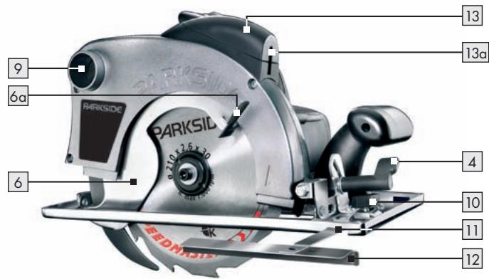 PARKSIDE PHKS 1450 - SIERRA CIRCULAR DE MANO SEGA CIRCOLARE MANUALE - 5
