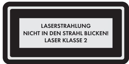PARKSIDE PHKS 1450 - LASERSTRAHLUNG NICT IN DEN STRAHL BLICKEN! LASER KLASSE 2 - 1