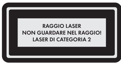 PARKSIDE PHKS 1450 - AVVERTENZA! Proteggersi dall'irraggiamento laser: - 2