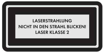 PARKSIDE PHKS 1450 LASER - LASERSTRAHLUNG NICT IN DEN STRAHL BLICKEN! LASER KLASSE 2 - 1