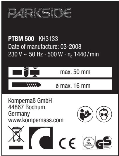 PARKSIDE PTBM 500 - Bruits et vibrations : - 2
