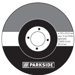 PARKSIDE PWS 1010 - Disques à tronconner/ meules à ébarber - 1