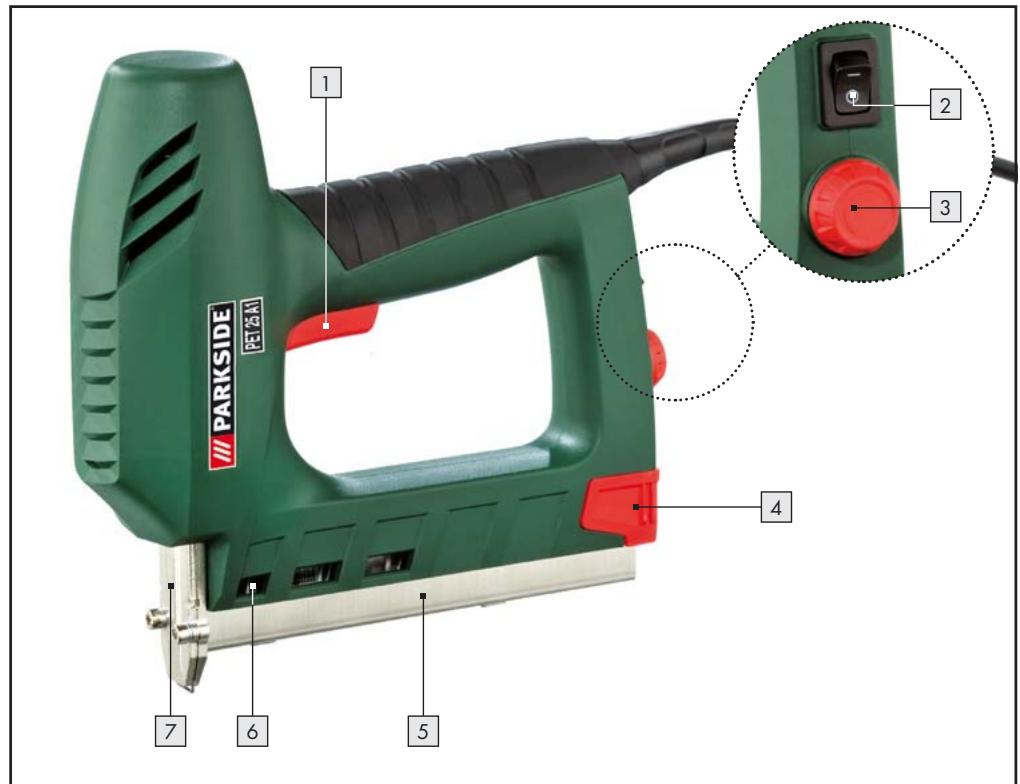 PARKSIDE PET 25 A1 ELECTRIC NAILER-STAPLER - 1