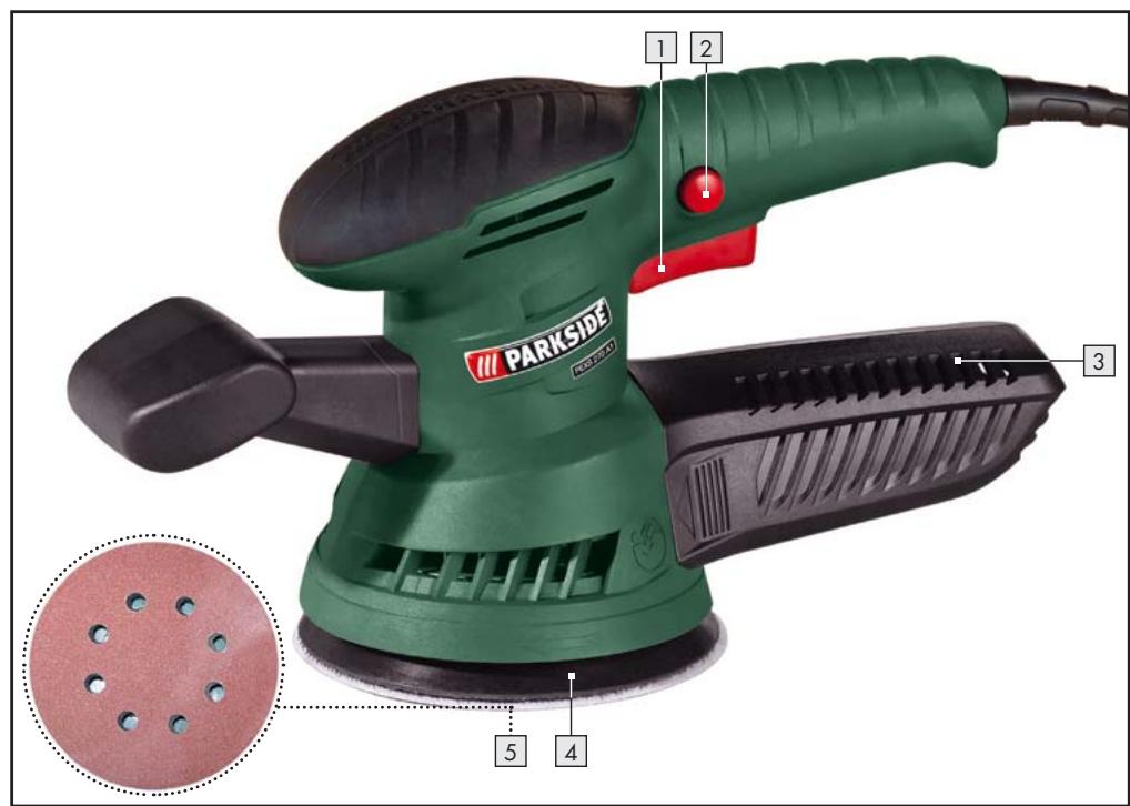 PARKSIDE PEXS 270 A1 RANDOM ORBITAL SANDER - EPAKESKOHIOMAKONE - 1