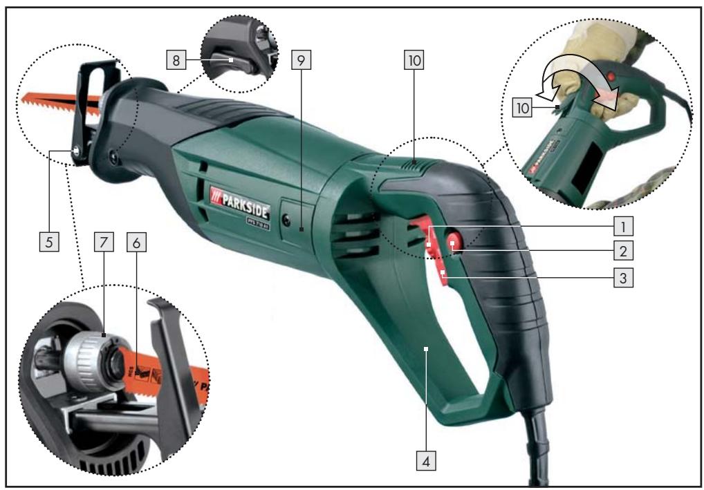 PARKSIDE PFS 710 A1 SABRE SAW - PUUKKOSAHA - 1
