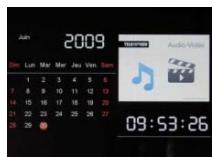 TELEFUNKEN DPF 9321 - - Modo de visualização do calendário - 1