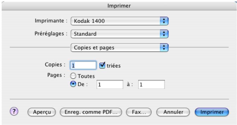 KODAK 1400 DIGITAL PHOTO PRINTER - Options d'impression - 3