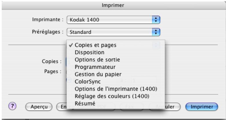 KODAK 1400 DIGITAL PHOTO PRINTER - Options d'impression - 2