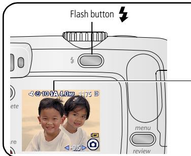 KODAK C310 - Choosing a flash setting - 1