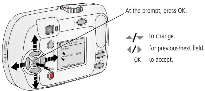 KODAK C310 - Setting the date/time, first time - 1
