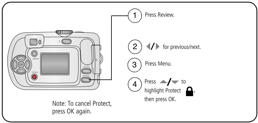 KODAK C310 - Protecting pictures and videos from deletion - 1