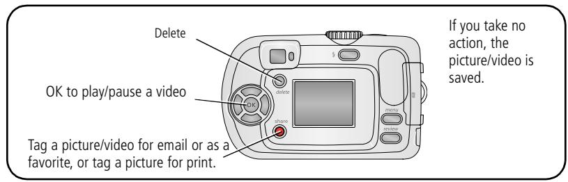 KODAK C310 - Reviewing the picture or video just taken - 1