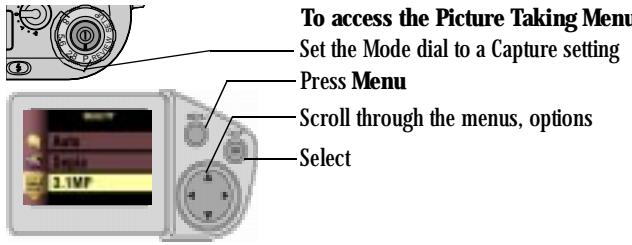 KODAK DC4800 - Manual Picture Taking Menu - 1