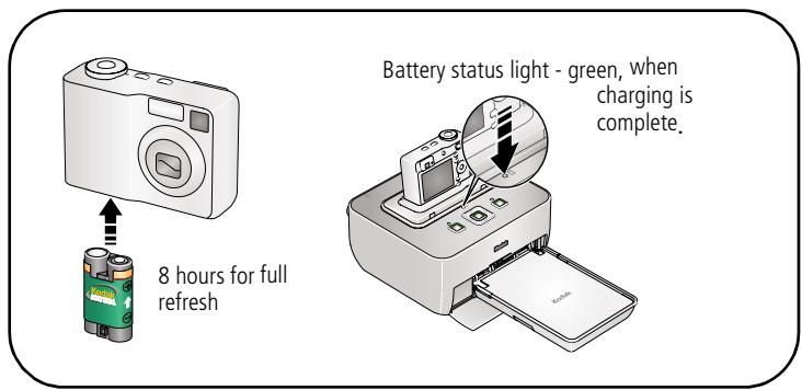 KODAK G610 PRINTER DOCK - Refreshing the Kodak Ni-MH rechargeable camera battery - 1
