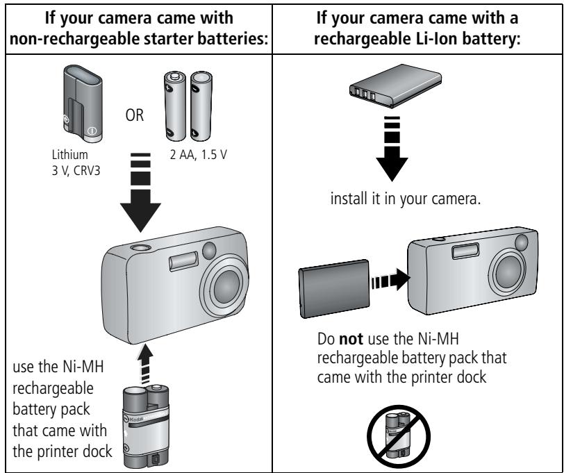 KODAK PRINTER DOCK - Choosing the right camera battery - 1