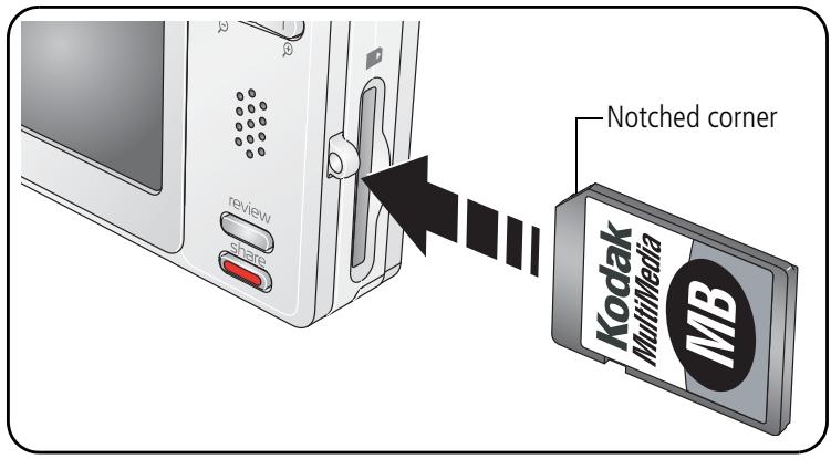 KODAK V530 - Storing pictures on an SD or MMC card - 1