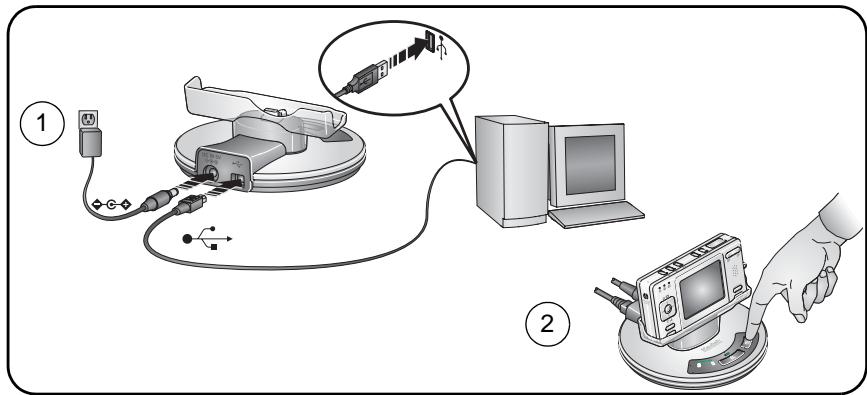 KODAK V530 - Transferring pictures with the photo frame dock 2 - 1