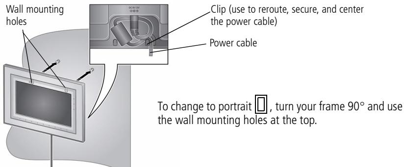 KODAK M1020 - Mounting your frame on the wall - 1