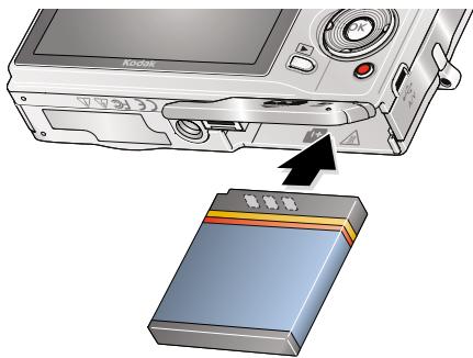 KODAK M893 IS - Loading the KLIC- 7001 battery - 1