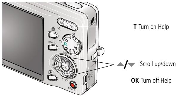KODAK M893 IS - Using camera Help - 1