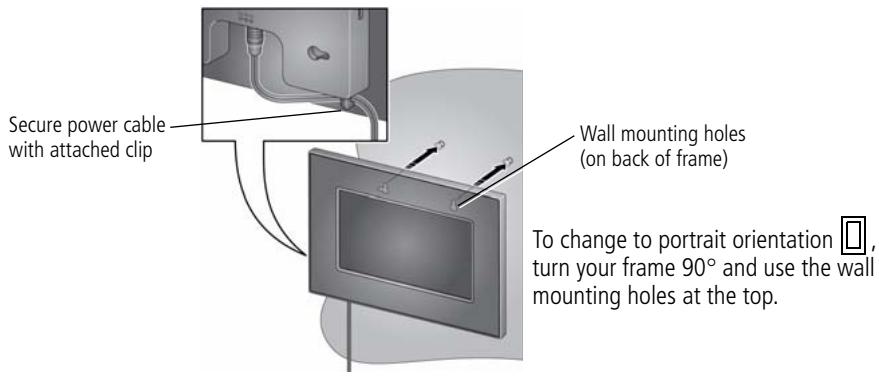 KODAK P520 - Mounting your frame on the wall - 1