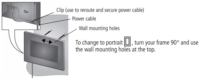 KODAK P720 - Mounting your frame on the wall - 1