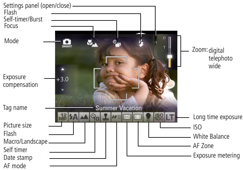 KODAK V1273 - Understanding the picture-taking icons - 1