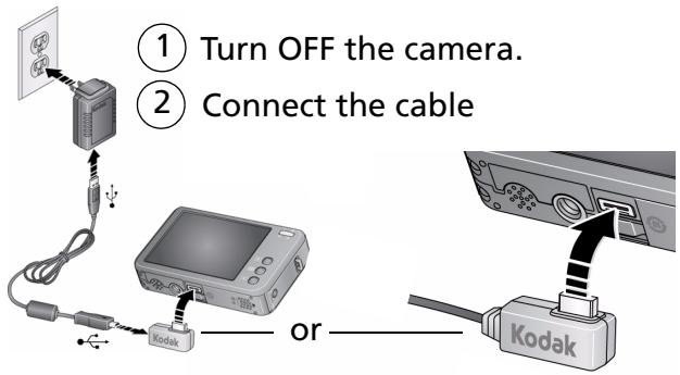 KODAK V1273 - Loading and charging the battery - 2