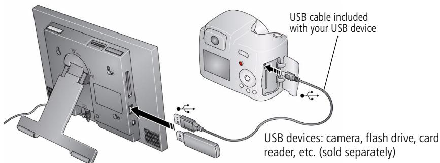 KODAK W1020 - Connecting a digital camera or other USB device - 1