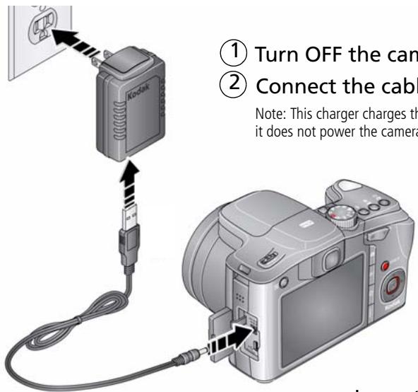 KODAK Z1015 IS - Charging the KLIC-8000 battery - 1