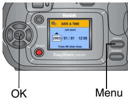 KODAK CX6200 - Setting the Date &amp; Time, Anytime - 1