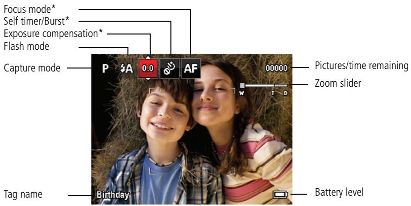 KODAK EASYSHARE C195 - Understanding the picture-taking icons - 1